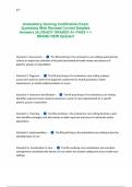 Ambulatory Nursing Certification Exam Questions With Revised Correct Detailed Answers ALREADY GRADED A&plus; PASS  BRAND NEW Update