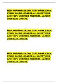 HESI PHARMACOLOGY TEST BANK EXAM  STUDY GUIDE&period; GRADED A&plus;&period; QUESTIONS  AND 100&percnt; VERIFIED ANSWERS&period; LATEST  2025&sol;2026 UPDATE&period;        HESI PHARMACOLOGY TEST BANK EXAM  STUDY GUIDE&period; GRADED A&plus;&period; QUESTIONS  AND 100&percnt; VERIFIED ANSWERS&period; LATEST  2025&sol;2026 UPDATE&period;     