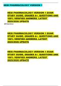HESI PHARMACOLOGY VERSION 1      HESI PHARMACOLOGY VERSION 1 EXAM  STUDY GUIDE&period; GRADED A&plus;&period; QUESTIONS AND  100&percnt; VERIFIED ANSWERS&period; LATEST  2025&sol;2026 UPDATE   &lpar;100 Questions&rpar;        HESI PHARMACOLOGY VERSION 1 EXAM  STUDY GUIDE&period; GRADED A&plus;&period; QUESTIONS AND  100