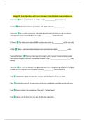 Biology 181 Exam Questions with Correct Answers&vert; Latest Update Guaranteed Success