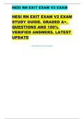 HESI RN EXIT EXAM V2 EXAM  HESI RN EXIT EXAM V2 EXAM  STUDY GUIDE&period; GRADED A&plus;&period;  QUESTIONS AND 100&percnt;  VERIFIED ANSWERS&period; LATEST  UPDATE