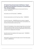 UT Austin Texas Government Credit Exam &sol; Expert Verified Actual Questions & Answers for Guaranteed Pass &vert; Newest Update&comma; &period;