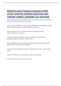 NASM Personal Training Certification EXAM LATEST UPDATED VERSION QUESTIONS AND VERIFIED CORRECT ANSWERS JUST RELEASED