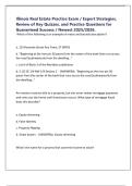 Illinois Real Estate Practice Exam &sol; Expert Strategies&comma; Review of Key Quizzes&comma; and Practice Questions for Guaranteed Success &sol; Newest 2025&sol;2026&period;
