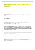 D265 - WGU - Critical Thinking - Reason and Evidence &vert;&vert; Errorless Answers 100&percnt;&period;