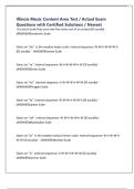 Illinois Music Content Area Test &sol; Actual Exam Questions with Certified Solutions &sol; Newest
