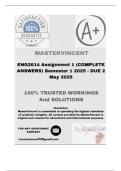 ENG2614 Assignment 1 &lpar;COMPLETE ANSWERS&rpar;  Semester 1 2025 - DUE 2 May 2025&semi; 100&percnt; correct solutions  and explanations&period;  