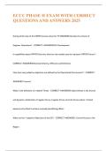 ECCC PHASE II EXAM WITH CORRECT QUESTIONS AND ANSWERS 2025