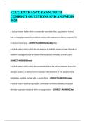ECCC ENTRANCE EXAM WITH CORRECT QUESTIONS AND ANSWERS 2025