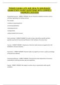 PENNSYLVANIA LIFE AND HEALTH INSURANCE EXAM STUDY GUIDE QUESTIONS WITH CORRECT ANSWERS 2025&sol;2026