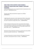 NEW YORK STATE NOTARY EXAM WORDS &sol; COMPLETE QUESTIONS AND CORRECT DETAILED ANSWERS