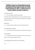 Suffolk County Home Improvement License EXAM Latest Update 2026 with 100&percnt; correct answers already graded A&plus;