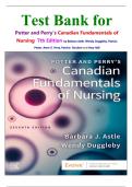Test Bank for Potter and Perry's Canadian Fundamentals of Nursing  7th Edition &lpar;9780323870658&rpar;