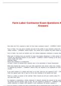 Farm Labor Contractor Exam Questions And Correct Answers