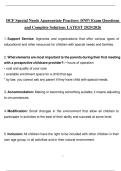 DCF Special Needs Appropriate Practices &lpar;SNP&rpar; Exam Questions and Complete Solutions LATEST 2025&sol;2026