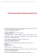 FLC Practice Exam Questions And Correct Answers