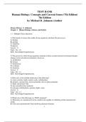 Test Bank for Human Biology&colon; Concepts and Current Issues &lpar;7th Edition&rpar;  by Michael D&period; Johnson &lpar;Author&rpar; &lpar;2025&sol;2026&rpar; &lpar;New Edition with All Chapters Covered&rpar; &lpar;Contains pictorial illustrations and answers at the end of chapter&excl;&excl;&excl;&rpar;