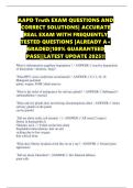 AAPD Truth EXAM QUESTIONS AND CORRECT SOLUTIONS&vert; ACCURATE REAL EXAM WITH FREQUENTLY TESTED QUESTIONS &vert;ALREADY A&plus; GRADED&vert;100&percnt; GUARANTEED PASS&vert;&vert;LATEST UPDATE 2025&excl;&excl;