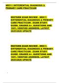 NR511 DIFFERENTIAL DIAGNOSIS &  PRIMARY CARE PRACTICUM         MIDTERM EXAM REVIEW - NR511  DIFFERENTIAL DIAGNOSIS & PRIMARY  CARE PRACTICUM - EXAM STUDY  GUIDE&period; GRADED A&plus;&period; QUESTIONS AND  100&percnt; VERIFIED ANSWERS&period; LATEST  2025&sol;2026 UPDATE          MIDTERM EX
