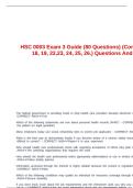 HSC 0003 Exam 3 Guide &lpar;80 Questions&rpar; &lpar;Contains&colon; Ch&period; 14&comma; 18&comma; 19&comma; 22&comma;23&comma; 24&comma; 25&comma; 26&period;&rpar; Questions And Answers