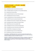 CGFM EXAM 1- STUDY GUIDE CORRECT 100&percnt;