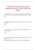 Florida DMV Test with Expert Verified Questions And Correct  Answers &vert; 2025&ndash;2026 Edition