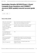 Mammalian Genetics BCH5413 Exam 4 Exam&vert; Complete Exam Questions and CORRECT Answers&vert; &lpar;2025 update&rpar; Assured success&vert; grade A&plus;