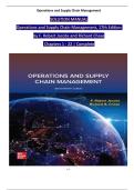 SOLUTION MANUAL Operations and Supply Chain Management&comma; 17th Edition by F&period; Robert Jacobs and Richard Chase Chapters 1 - 22 &vert; Complete