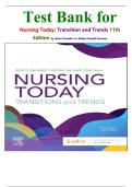 Test Bank for Nursing Today&colon; Transition and Trends 11th Edition by JoAnn Zerwekh and Ashley Zerwekh Garneau &lpar;9780323810159&rpar;