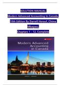 SOLUTION MANUAL Modern Advanced Accounting In Canada&comma; 10th Edition By Darrell Herauf&comma; Chima Mbagwu&comma; Chapters 1 - 12&comma; Complete