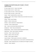 HUMAN PATHOPHYSIOLOGY EXAM 1 STUDY QUESTIONS 