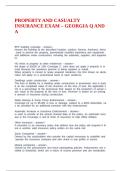 PROPERTY AND CASUALTY INSURANCE EXAM &ndash; GEORGIA Q AND A