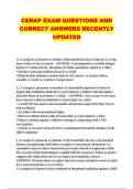 CERAP EXAM QUESTIONS AND CORRECT ANSWERS RECENTLY UPDATED