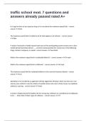 traffic school mod&period; 7 questions and answers already passed rated A&plus;