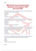 HESI A2 Grammar Practice Exam Questions and Answers 100&percnt; Accurate 2025