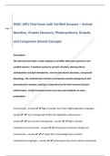 ANSC 1401 Final Exam with Verified Answers &ndash; Animal  Nutrition&comma; Protein Structure&comma; Photosynthesis&comma; Growth&comma;  and Companion Animal Concepts 