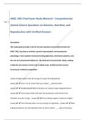 ANSC 1401 Final Exam Study Material &ndash; Comprehensive  Animal Science Questions on Genetics&comma; Nutrition&comma; and  Reproduction with Verified Answers