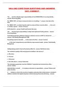 NHA AND CORE EXAM QUESTIONS AND ANSWERS 100&percnt; CORRECT 