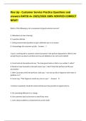 Rise Up - Customer Service Practice Questions and answers RATED A&plus; 2025&sol;2026 100&percnt; VERIFIED CORRECT NEW&excl;&excl;