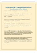 Portage Learning A&P 2&colon; Final EXAM Questions and 100&percnt; Correct Answers &vert; Verified Solutions