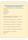 Portage Learning - Anatomy & Physiology I Exam Questions and 100&percnt; Correct Answers &vert; Verified Solutions