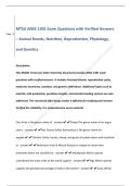 MTSU ANSC 1401 Exam Questions with Verified Answers  &ndash; Animal Breeds&comma; Nutrition&comma; Reproduction&comma; Physiology&comma;  and Genetics 