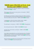 WREBS study UPDATED ACTUAL  Exam  Questions and CORRECT Answers 