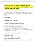 Rise Up Customer Service&sol; Practice Questions for Customer Service Test Updated with complete solution RATED A&plus; 2025&sol;2026 NEW&excl;&excl;
