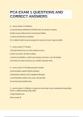 PCA EXAM 1 QUESTIONS AND CORRECT ANSWERS