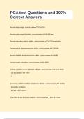 PCA test Questions and 100&percnt; Correct Answers