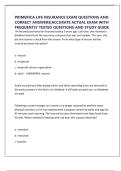 PRIMERICA LIFE INSURANCE EXAM QUESTIONS AND CORRECT ANSWERS&vert;ACCURATE ACTUAL EXAM WITH FREQUENTLY TESTED QUESTIONS AND STUDY GUIDE