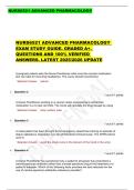 NURS6521 ADVANCED PHARMACOLOGY  EXAM STUDY GUIDE&period; GRADED A&plus;&period;  QUESTIONS AND 100&percnt; VERIFIED  ANSWERS&period; LATEST 2025&sol;2026 UPDATE 