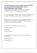 Florida Chiropractic Laws and Rules Exam ACCURATE ACTUAL EXAM WITH FREQUENTLY TESTED QUESTIONS AND STUDY GUIDE