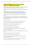 Google Cloud Digital Leader &vert;&vert; Guaranteed Grade Booster&colon; A&plus; Verified Exam Questions&excl;&excl;